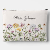 Personalisiert Name Wildblume Garten Zubehörtasche (Vorderseite)