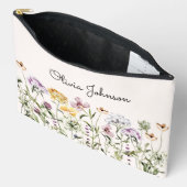 Personalisiert Name Wildblume Garten Zubehörtasche (Offen)