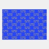 Personalisiert Name Wish Elegant Royal Blue Yellow Geschenkpapier Set (Vorderseite)