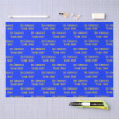 Personalisiert Name Wish Elegant Royal Blue Yellow Seidenpapier (Handwerk)
