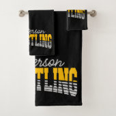 Personalisiert NAME Wrestling School Team Wrestler Badhandtuch Set (Insitu)