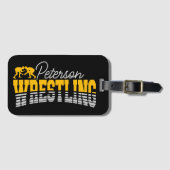 Personalisiert NAME Wrestling School Team Wrestler Gepäckanhänger (Vorderseite (Horizontal))