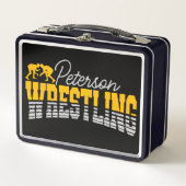Personalisiert NAME Wrestling School Team Wrestler Metall Brotdose (Vorderseite)