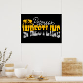 Personalisiert NAME Wrestling School Team Wrestler Poster (Küche)