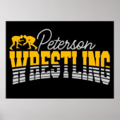 Personalisiert NAME Wrestling School Team Wrestler Poster (Vorne)