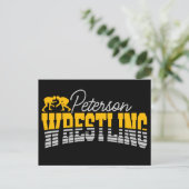 Personalisiert NAME Wrestling School Team Wrestler Postkarte (Stehend Vorderseite)