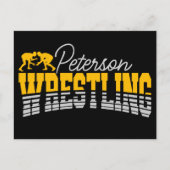 Personalisiert NAME Wrestling School Team Wrestler Postkarte (Vorderseite)