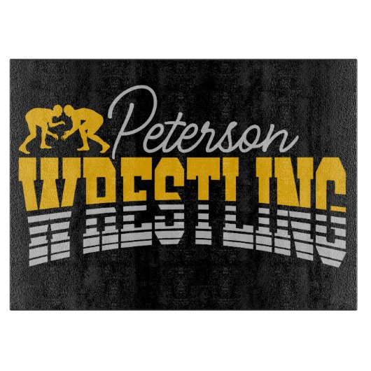 Personalisiert NAME Wrestling School Team Wrestler Schneidebrett (Vorderseite)