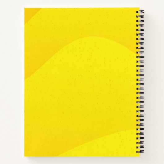 Personalisiert Name Yellow Notebook Notizblock (Rückseite)