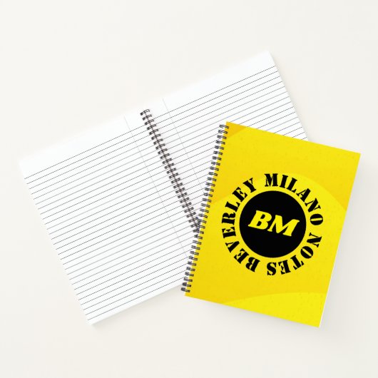 Personalisiert Name Yellow Notebook Notizblock (Innenseite)
