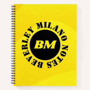 Personalisiert Name Yellow Notebook Notizblock