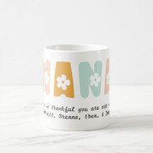 Personalisiert Nana Floral Pastor Colors Grandma