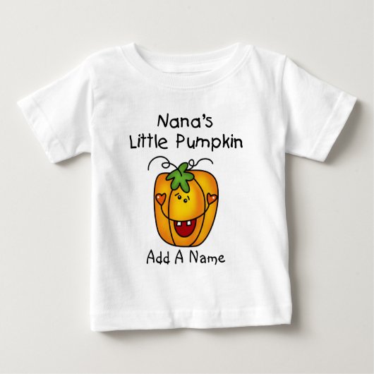 Personalisiert Nanas wenig Kürbis-T-Shirt Baby T-shirt (Vorderseite)