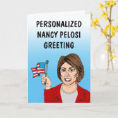 Personalisiert Nancy Pelosi Grußkarte Karte (Gelbe Blume)