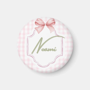 Personalisiert Naomi Baby Girl Kinderzimmer Bow&Gi Magnet