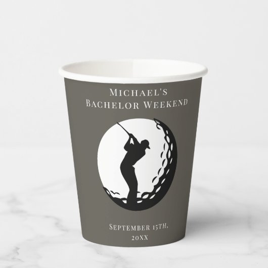 Personalisiert Napkin | Bachelor Golf Weekend Pappbecher (Links)