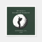 Personalisiert Napkin | Bachelor Golf Weekend Serviette (Vorderseite)