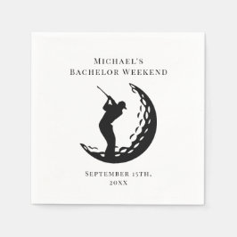Personalisiert Napkin | Bachelor Golf Weekend Serviette