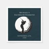 Personalisiert Napkin | Bachelor Golf Weekend Serviette (Vorderseite)