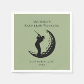 Personalisiert Napkin | Bachelor Golf Weekend Serviette (Vorderseite)