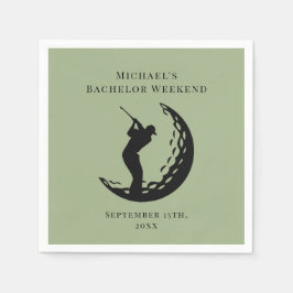 Personalisiert Napkin | Bachelor Golf Weekend Serviette