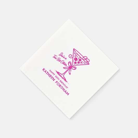 Personalisiert Napkins 30. Geburtstag Martini Serviette (Ecke)