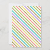 Personalisiert Narwhal Themed Baby Dusche Unisex Einladung (Rückseite)