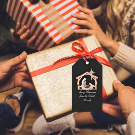Personalisiert Nativstar Weihnachtsaufkleber Geschenkanhänger