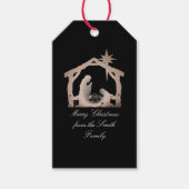 Personalisiert Nativstar Weihnachtsaufkleber Geschenkanhänger (Vorderseite)