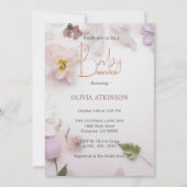 Personalisiert Nature Floral Foto Babydusche Einladung (Vorderseite)