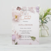 Personalisiert Nature Floral Foto Babydusche Einladung (Stehend Vorderseite)