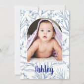 Personalisiert Nature Wildblume Foto Kinderdusche Einladung (Rückseite)