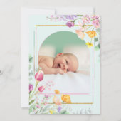 Personalisiert Nature Wildblume Foto Kinderdusche Einladung (Rückseite)