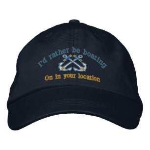 Personalisiert Nautical Ich möchte lieber bootfah Bestickte Baseballkappe