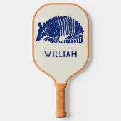 Personalisiert Navy Blue Armadillo Pickleball Schläger (Vorderseite)