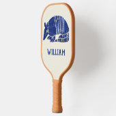 Personalisiert Navy Blue Armadillo Pickleball Schläger (Links)