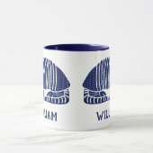 Personalisiert Navy Blue Armadillo Tasse (Zentrum)