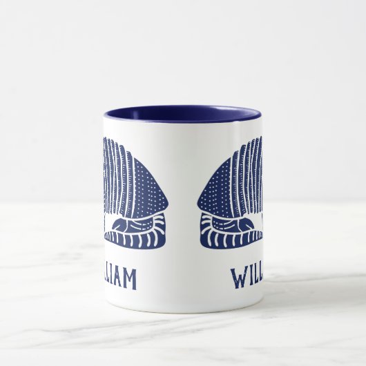 Personalisiert Navy Blue Armadillo Tasse (Zentrum)