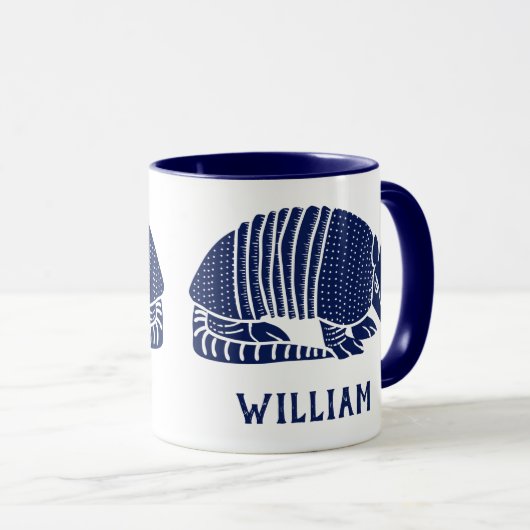 Personalisiert Navy Blue Armadillo Tasse (VorderseiteRechts)