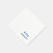 Personalisiert Navy Blue Baby Dusche Serviette (Ecke)