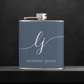 Personalisiert Navy Blue Bachelorette Flachmann