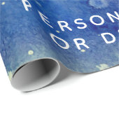 Personalisiert Navy Blue Big Vintag frohe Weihnach Geschenkpapier (Rolleneckpunkt)