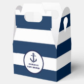 Personalisiert Navy Blue Boy Nautical Baby Dusche Geschenkschachtel (Geöffnet)