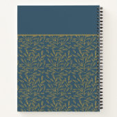 Personalisiert Navy Blue Gold Geometric Journal Notizblock (Rückseite)