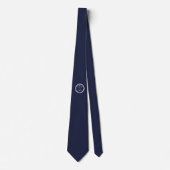 Personalisiert Navy Blue Monogram Initials Golf Krawatte (Vorderseite)