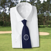 Personalisiert Navy Blue Monogram Initials Golf Krawatte