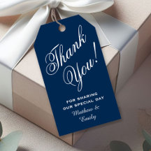 Personalisiert Navy Blue Vielen Dank Gastgeschenk 