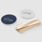 Personalisiert Navy Grau 50 & FABULOUS Reversible Fächer (Non-assembled)