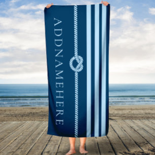 Personalisiert! Navy Rope Knot Custom Bath Handtuc Badehandtuch