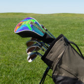 Personalisiert Neon Guitar Psychedelic Vintag Golf Headcover (In SItu)